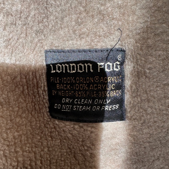 VTG 90s London Fog Unisex Trench Coat Zip In Thermal Liner 40Reg Streetwear Tan - Picture 5 of 14